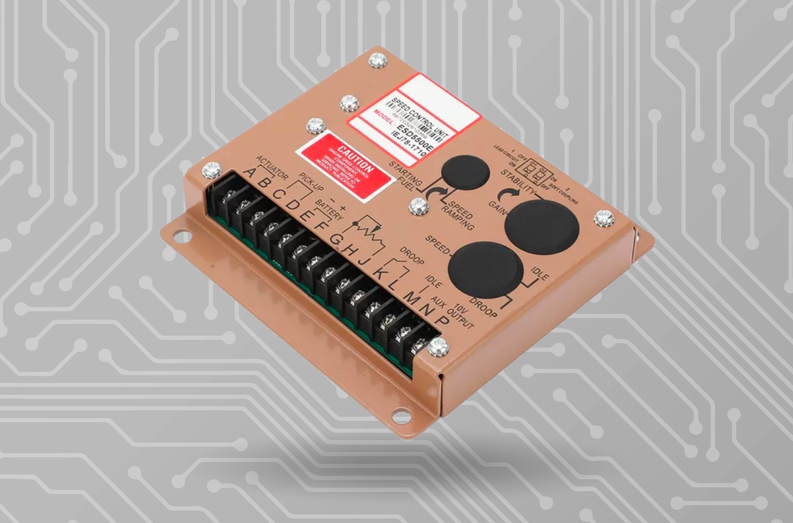 Módulo controlador de velocidad del generador ESD5500E, regulador de velocidad eléctrico, 12v, 24v, CC.